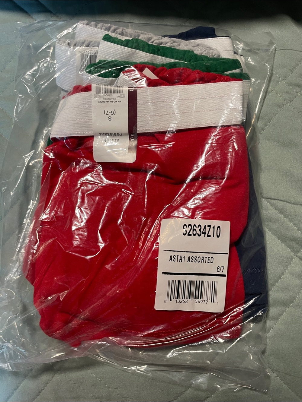 Kids Assorted Cotton Blend Bottoms - Red, Green, Navy
